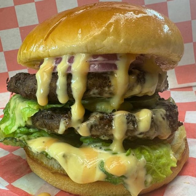Double-Decker Hamburger.