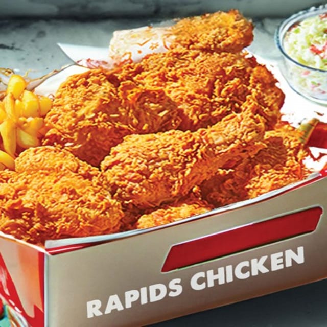 10pc. Fried Chicken, Fries & 2 Biscuit.