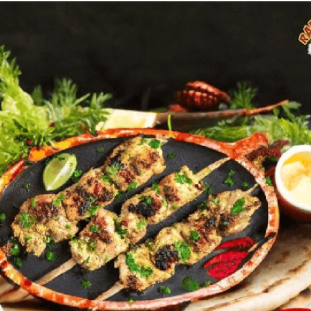 Chicken Boti Kebab.